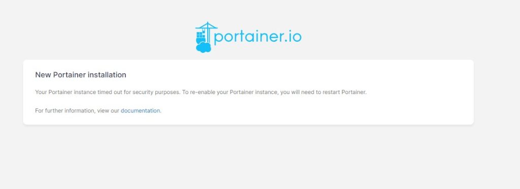 Перезапустить Portainer